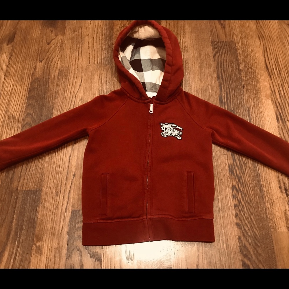 Burberry Kids Boy’s “Hyde” Hooded Sweatshirt (6Y)